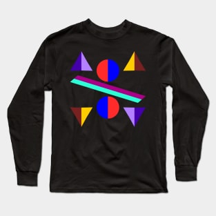 Balancing Bauhaus shapes Long Sleeve T-Shirt